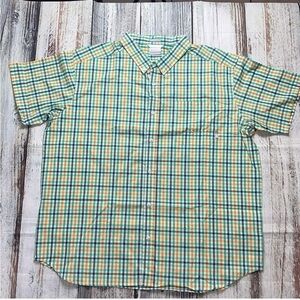 COLUMBIA Men's Rapid Rivers Il Short Sleeve Shirt Green/Blue/Orange Size XXL